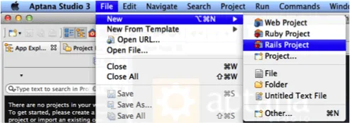 Rails Project Menu